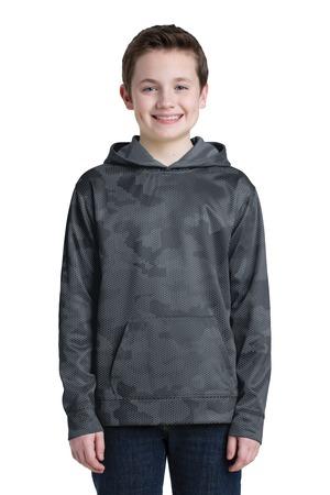 Sport-Tek Youth Sport-Wick CamoHex Fleece Hooded Pullover. YST240 17
