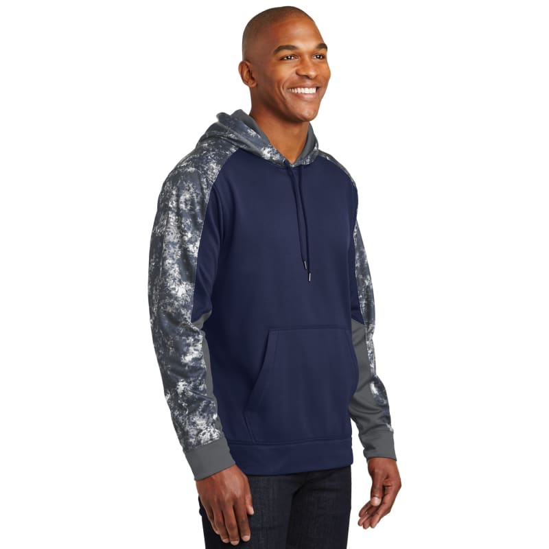 Sport-Tek Sport-Wick Mineral Freeze Fleece Colorblock Hooded Pullover., custom hoodie or sweatshirt with logo imprint 14