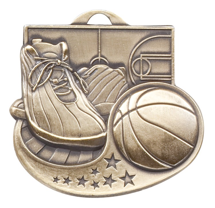 Basketball Star Blast Medal, 2" 2