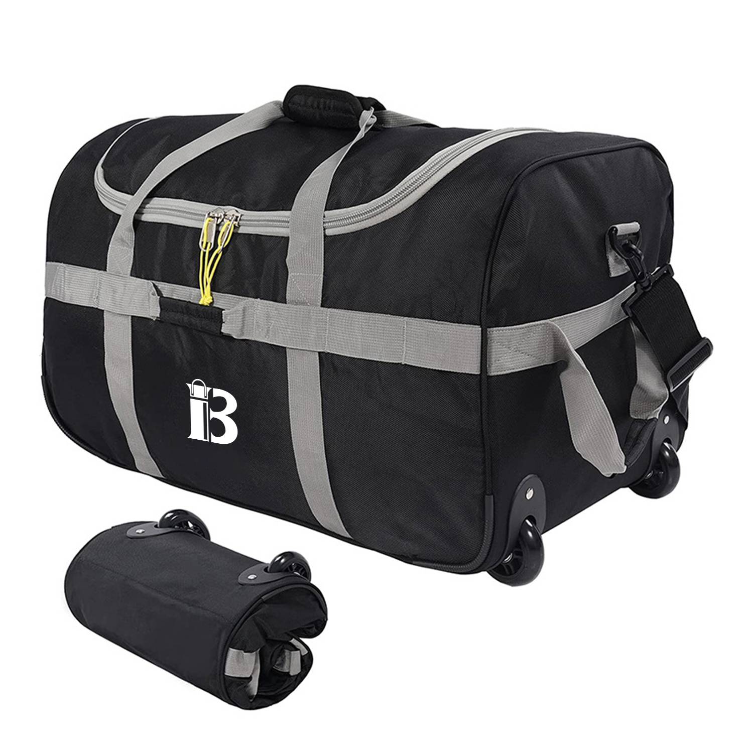 Foldable Duffle Bag w/ Wheels Camping Travel Gear 2