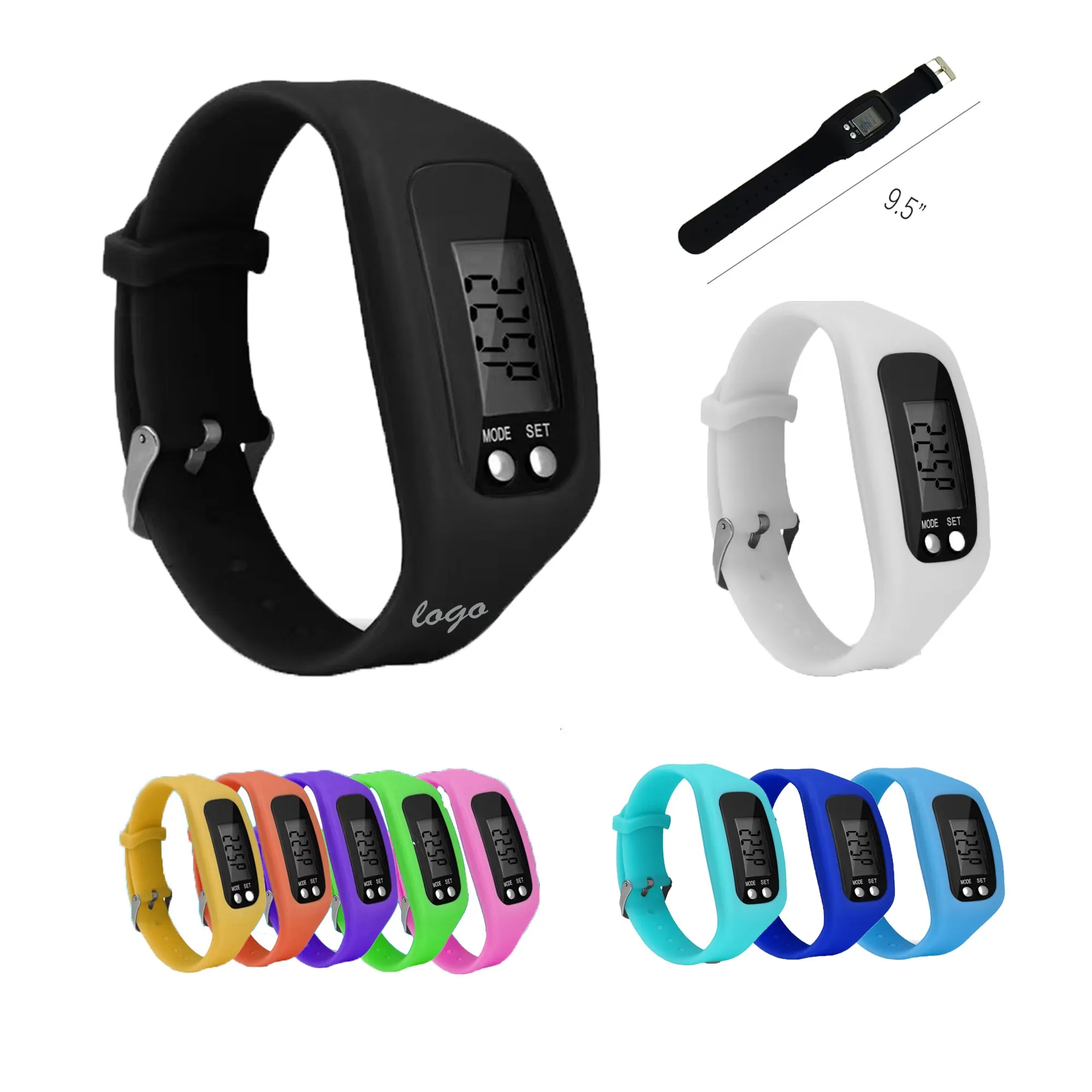 Silicone Pedometer Watch