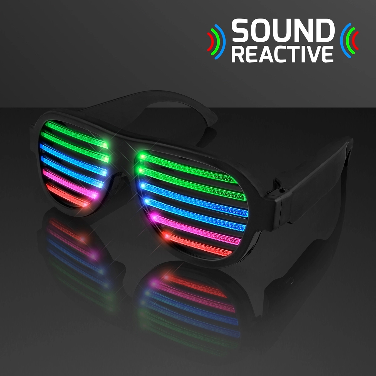 Rechargeable Sound Reactive LED Rave Glasses 5