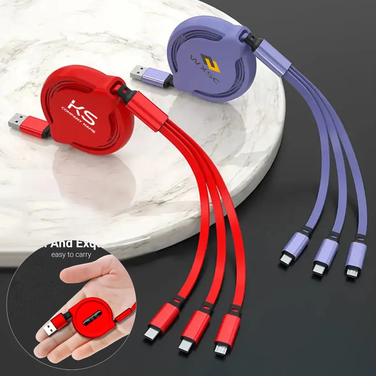 3 In 1 Telescopic Charging Cable 2