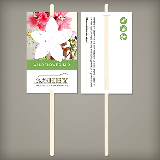 Pre-Designed Wildflower Seed Paper Planting Sticks 1