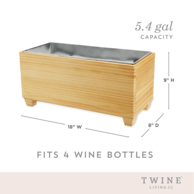 Twine Living® Wooden Beverage Tub 6