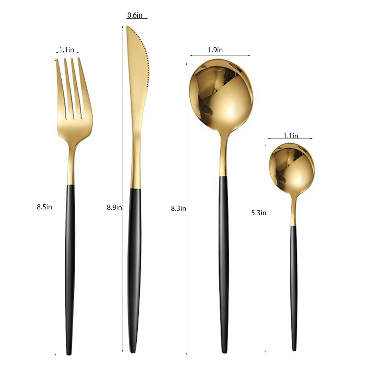 Stainless Steel Knife Fork And Spoon Cutlery Flatware Set 5