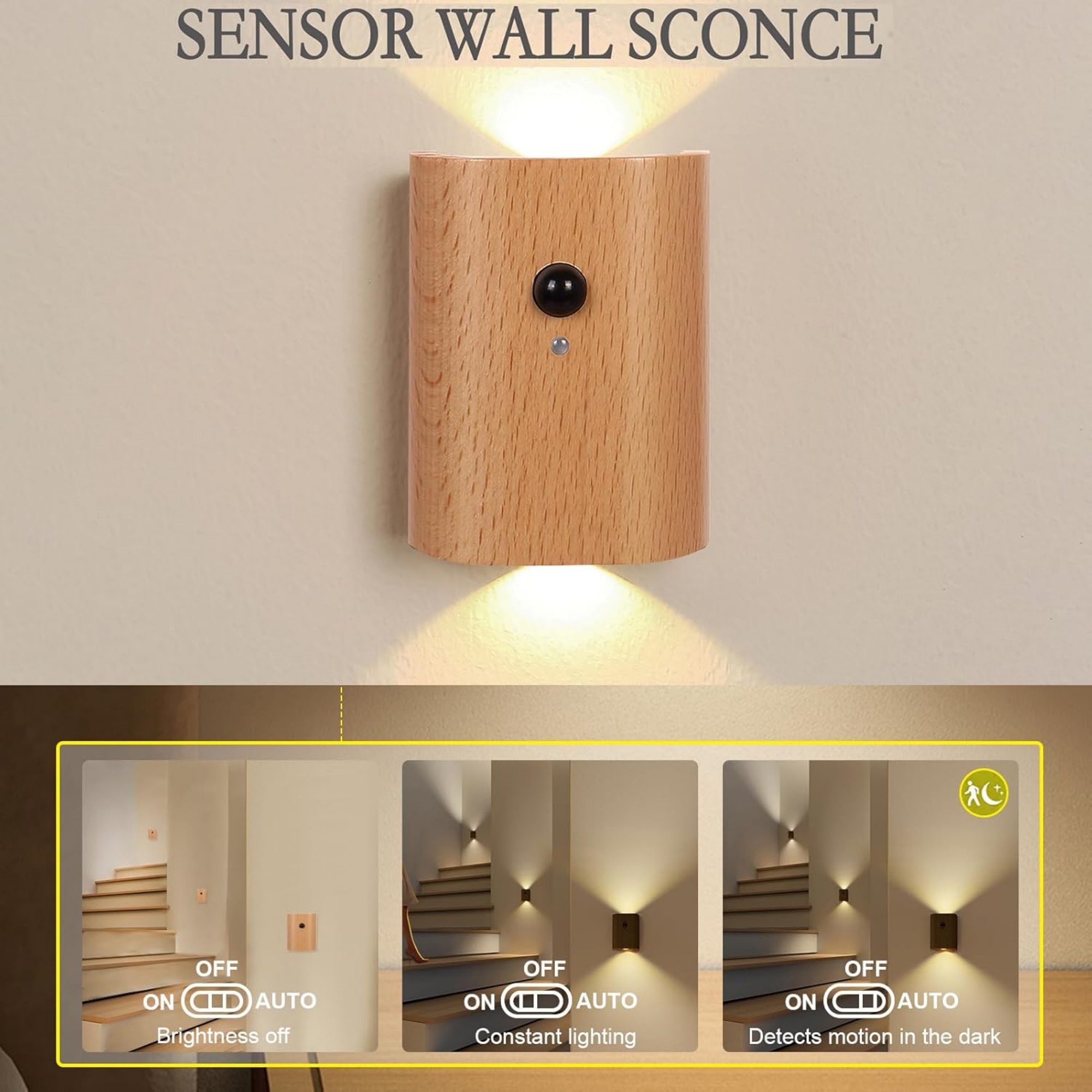Wooden LED Step Light 2