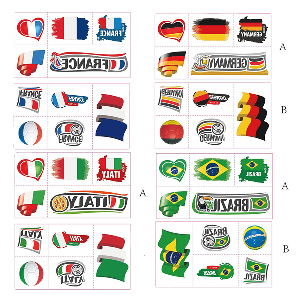 Qatar World Cup National Flag Tattoo Sticker 5