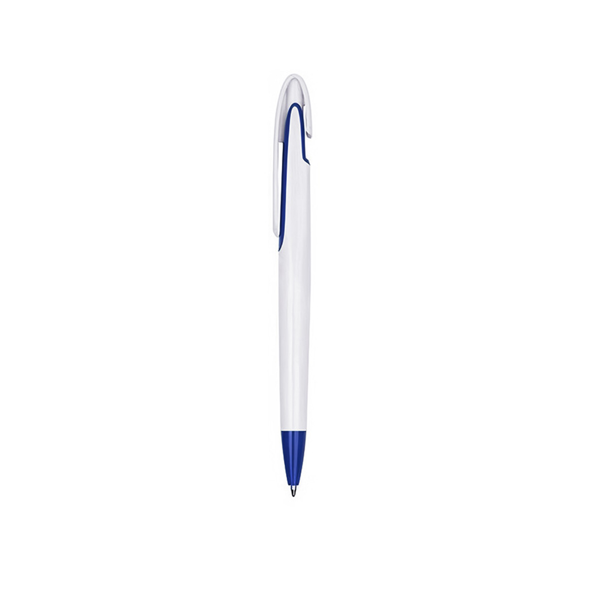 Plastic Retractable Ballpoint Pen With Swan Neck Accent 2