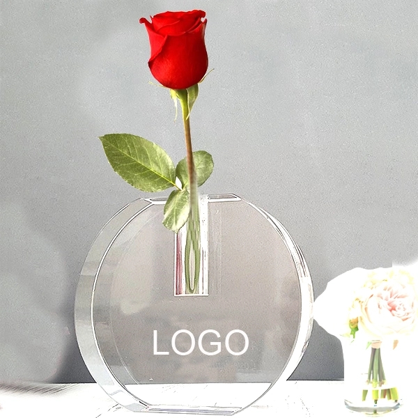 Engraved Crystal Bud Vase 1