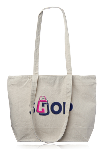 Cotton Canvas Totes with Zipper Closure, custom tote bag with logo imprint 2
