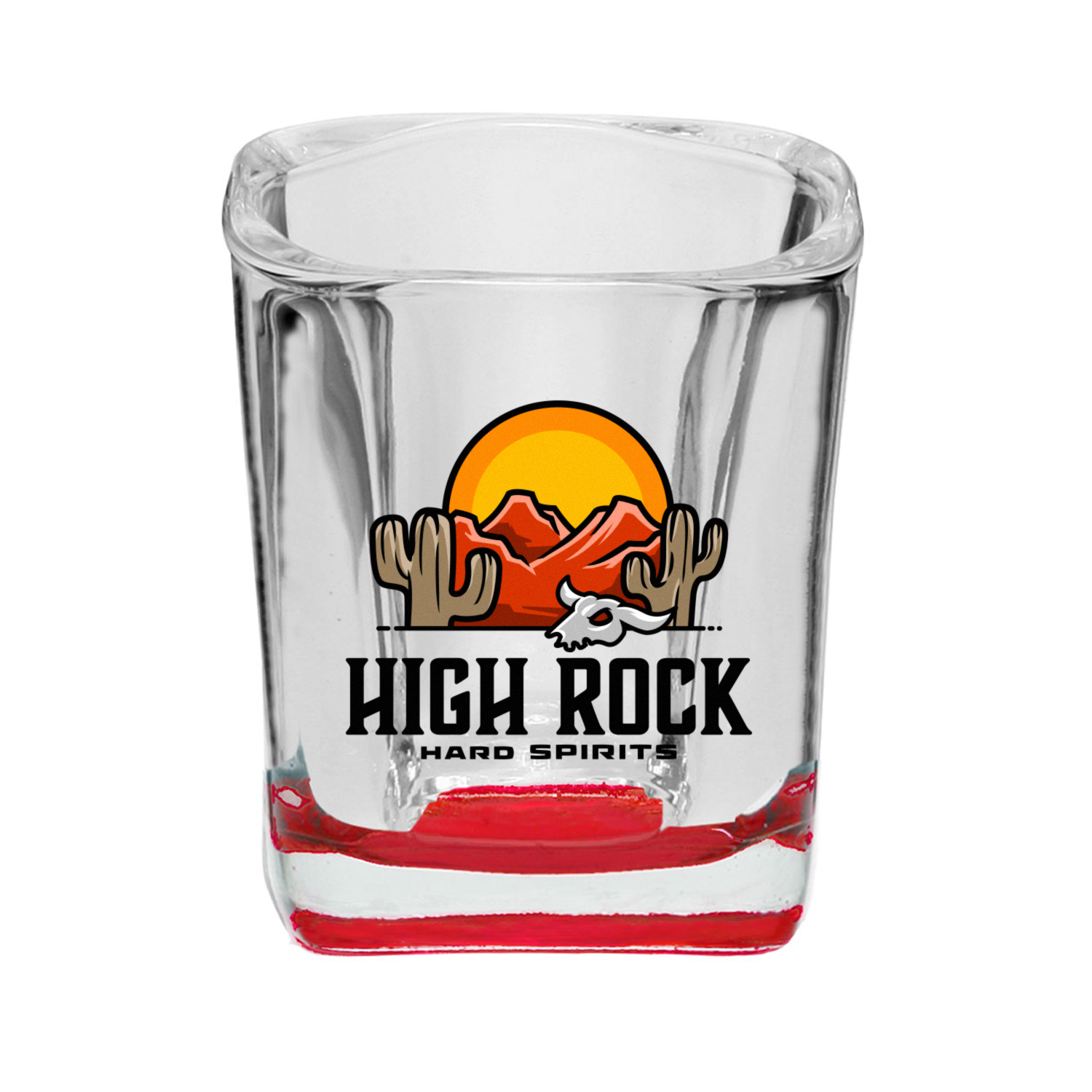 2 oz. Rounded Square Shot Glass (Full Color Imprint) 5