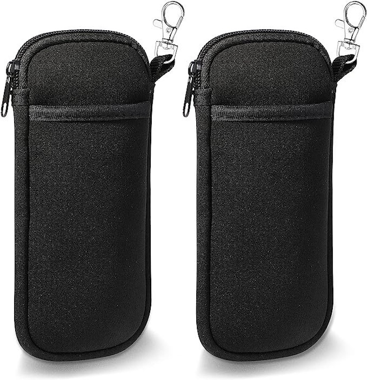 Neoprene Eyeglasses Pouch with Zipper & Carabiner Hook 5