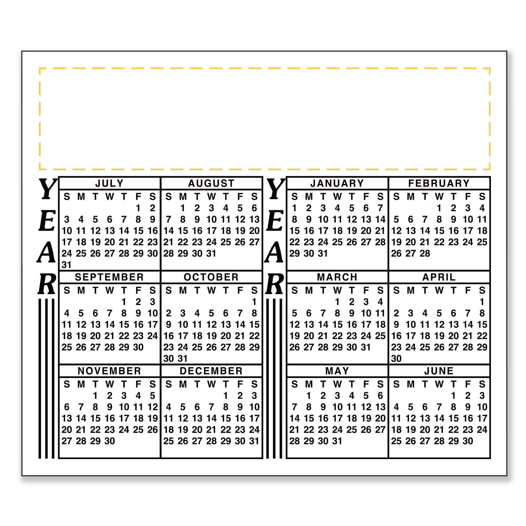 3.5" x 4" Small Magnetic Calendar 30 Mil 21