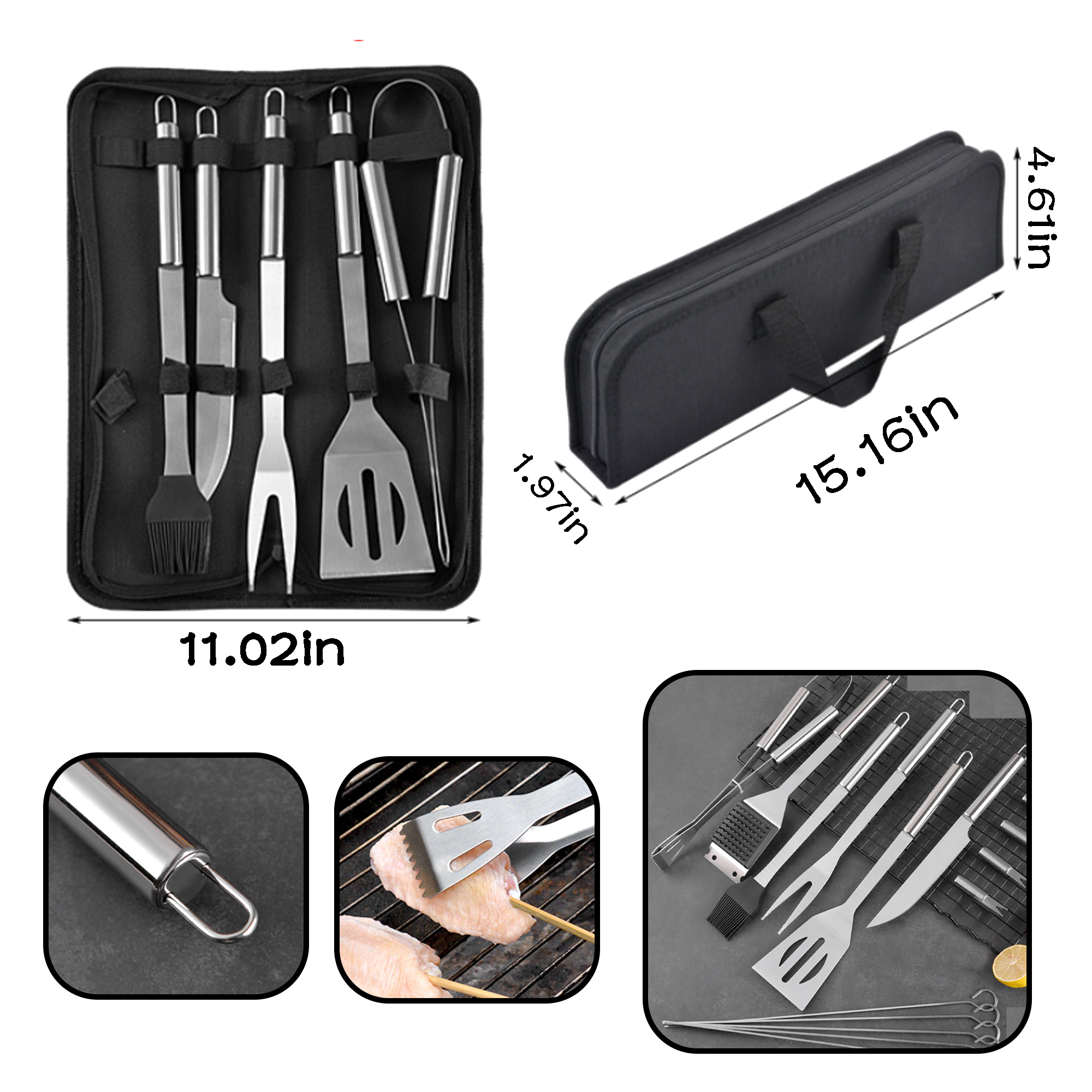 MOQ 10 PCS Stainless Steel Grill Set 2