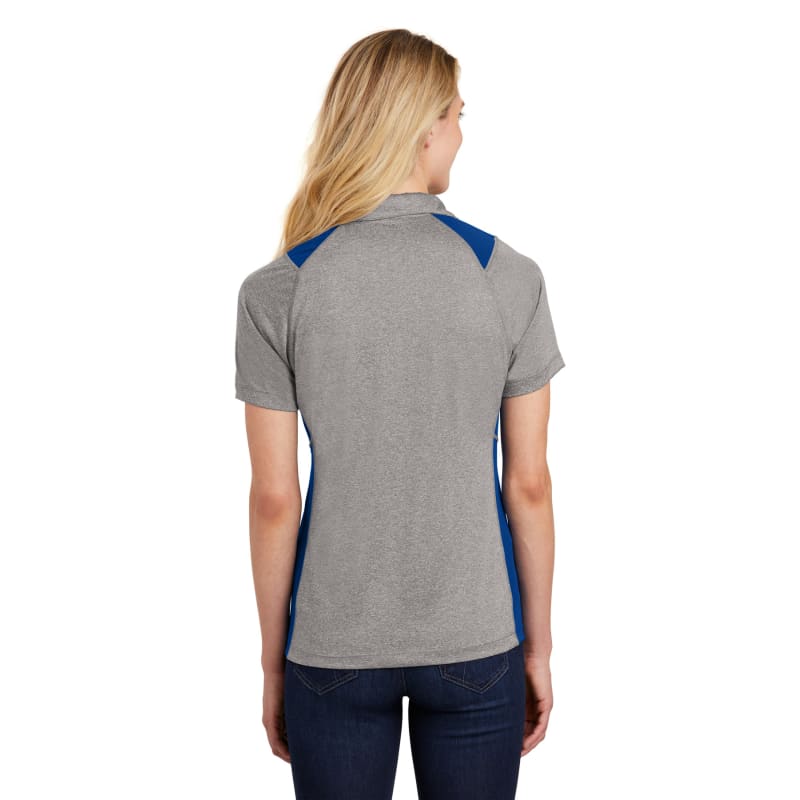 Sport-Tek Women's Heather Colorblock Contender Polo. 93