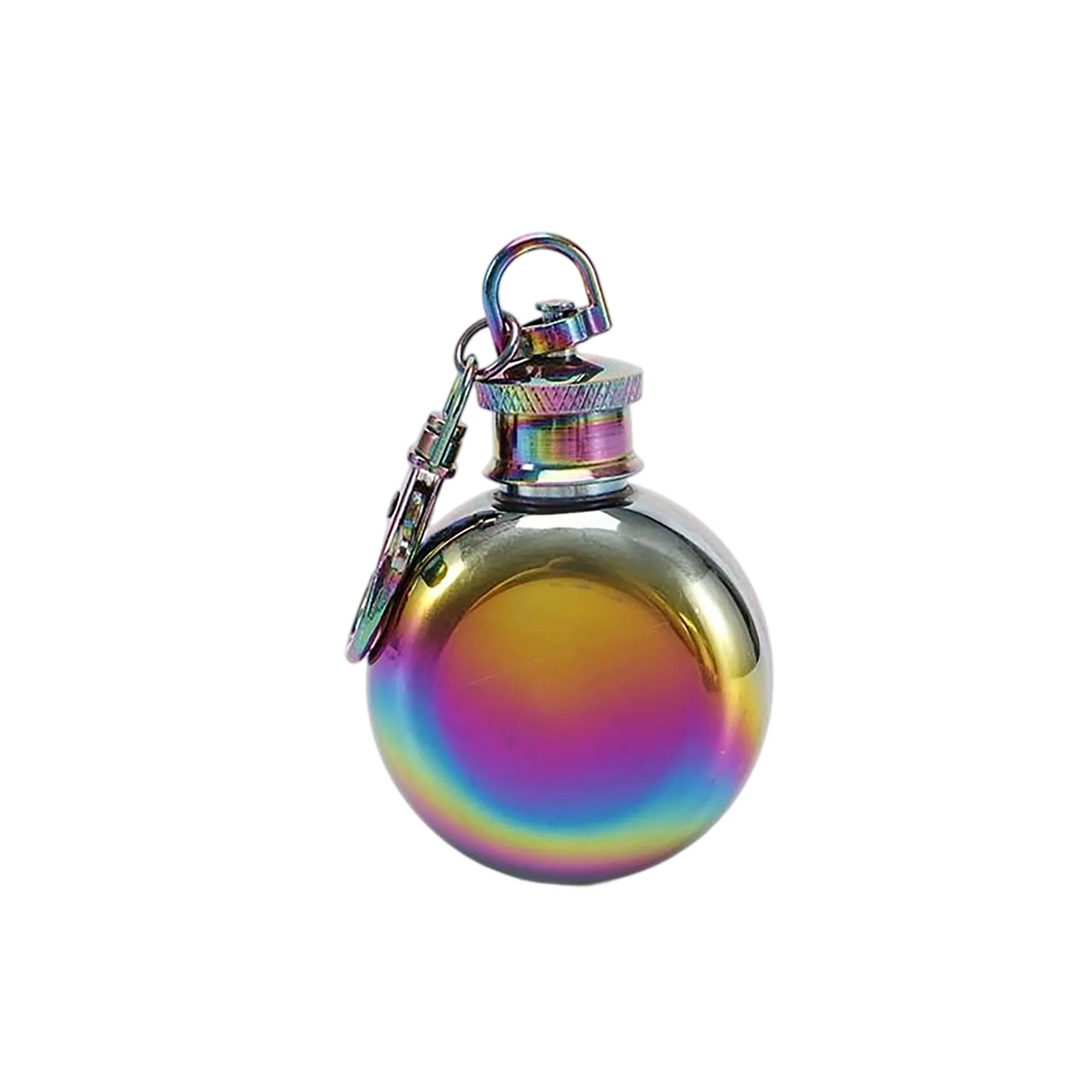 1oz Round Keychain Flask 7