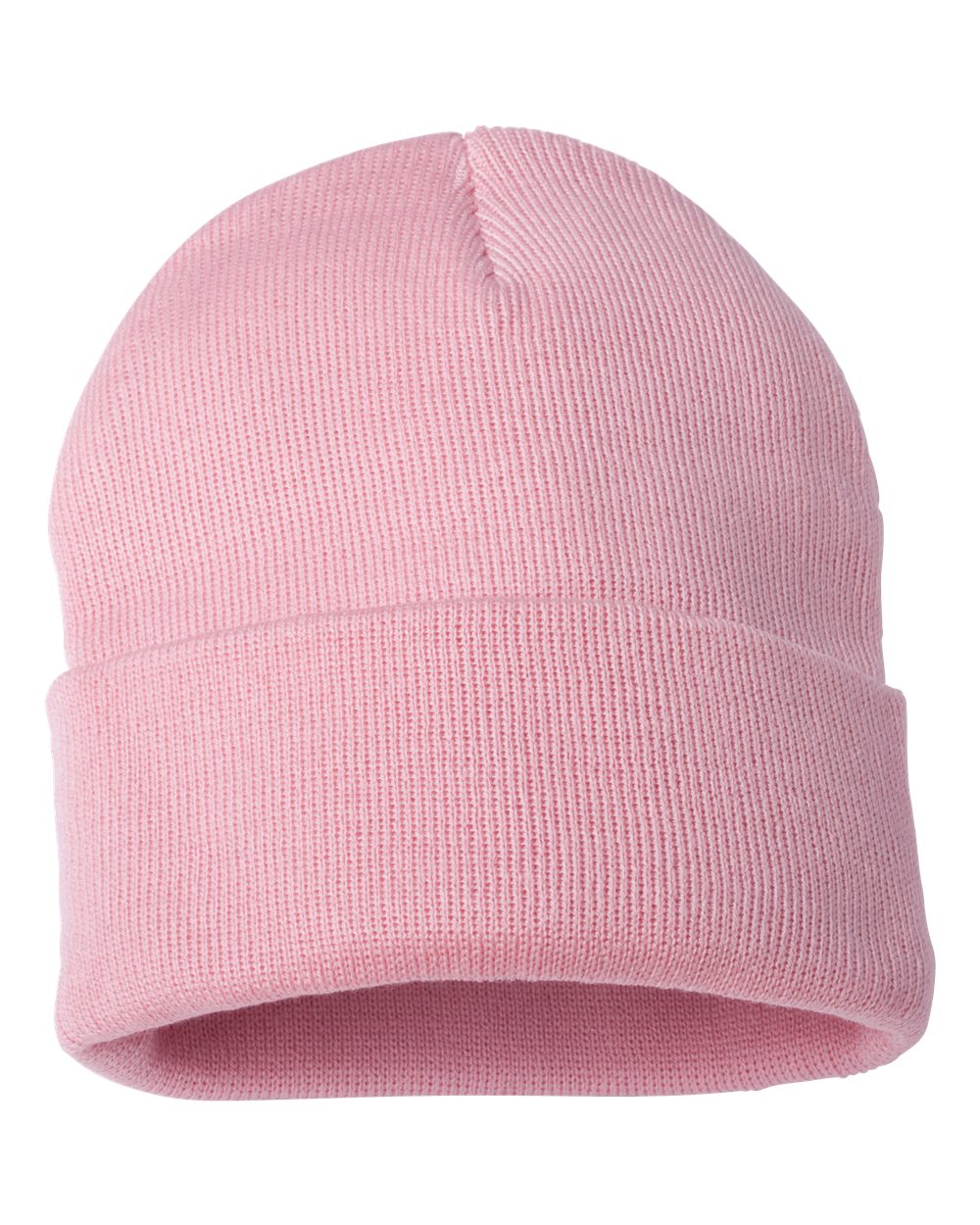 Solid Cuffed Beanie w/ Sewn Woven Patch 51