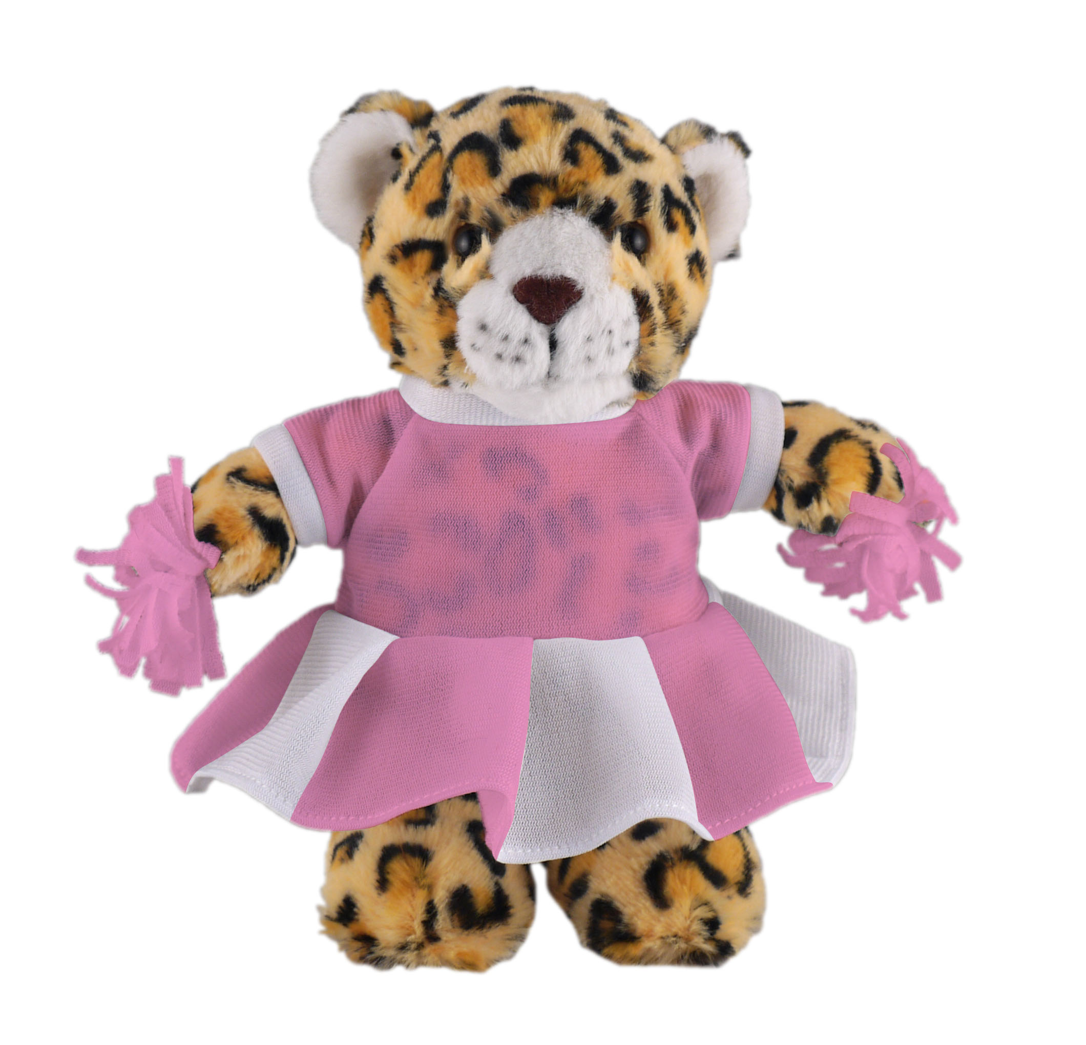 Soft Plush Stuffed Leopard with Cheerleader Outfit