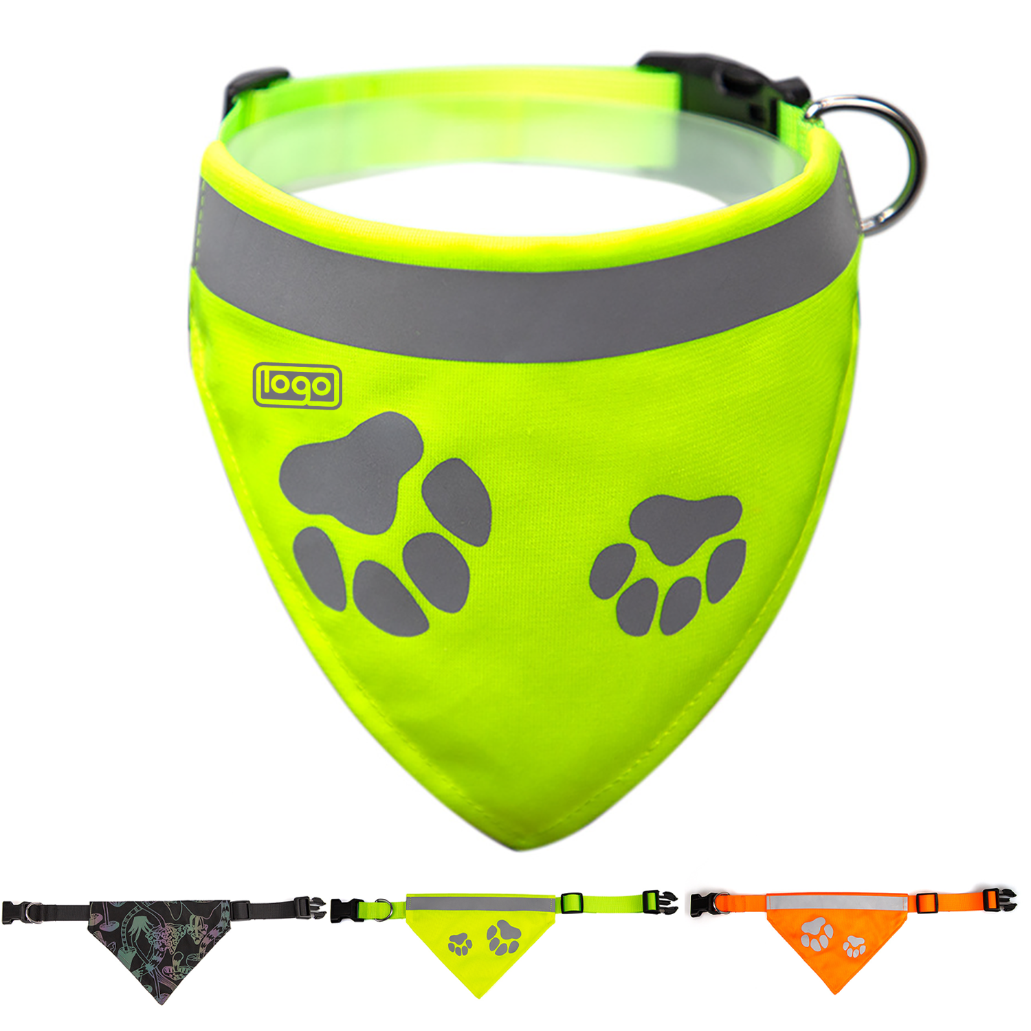 Adjustable Reflective Pet Bandana 1