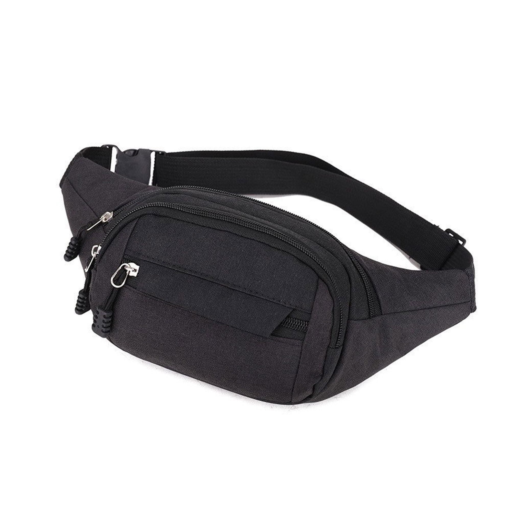 Canvas Crossbody Waist Pack With Four Zipper Pockets 8