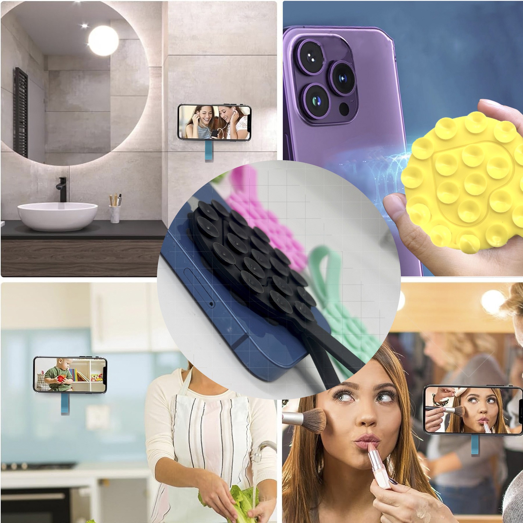 Double-sided Silicone Suction Phone Holder 1