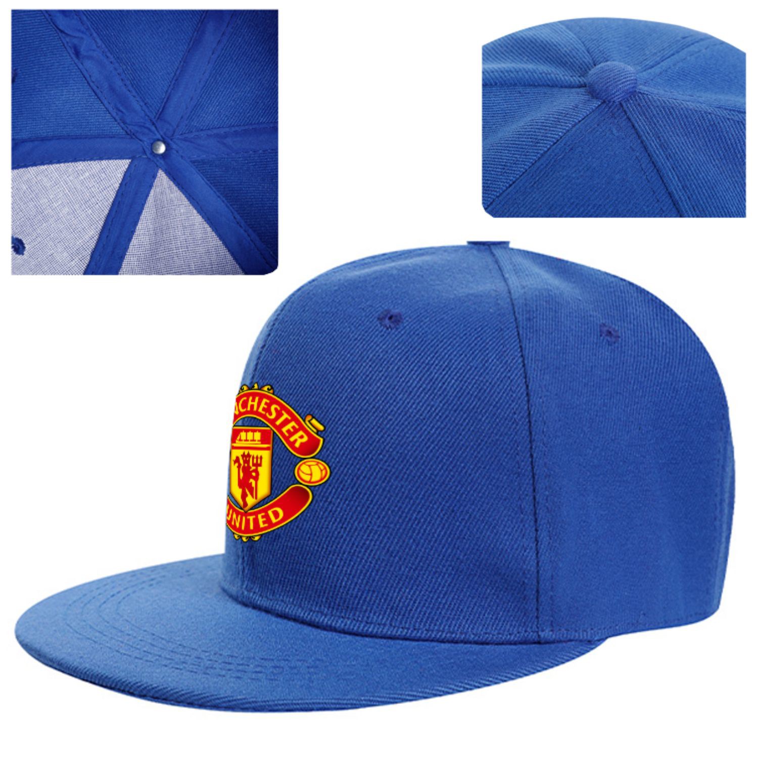 Structured 6 Panel Custom Flat Bill Caps w/ Plastic Snapback 4