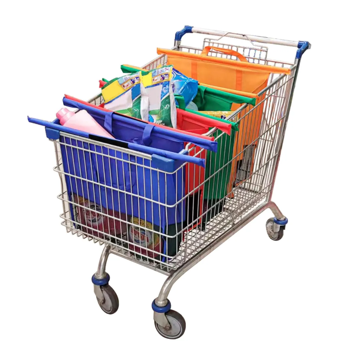 Reusable Folding Trolley Bags For Grocery Shopping Cart 3