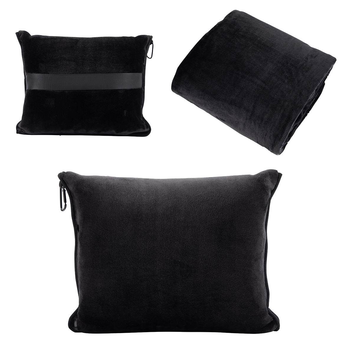 Cuddle Micro Plush Travel Blanket with Attachable Hood & Pillow Case 2