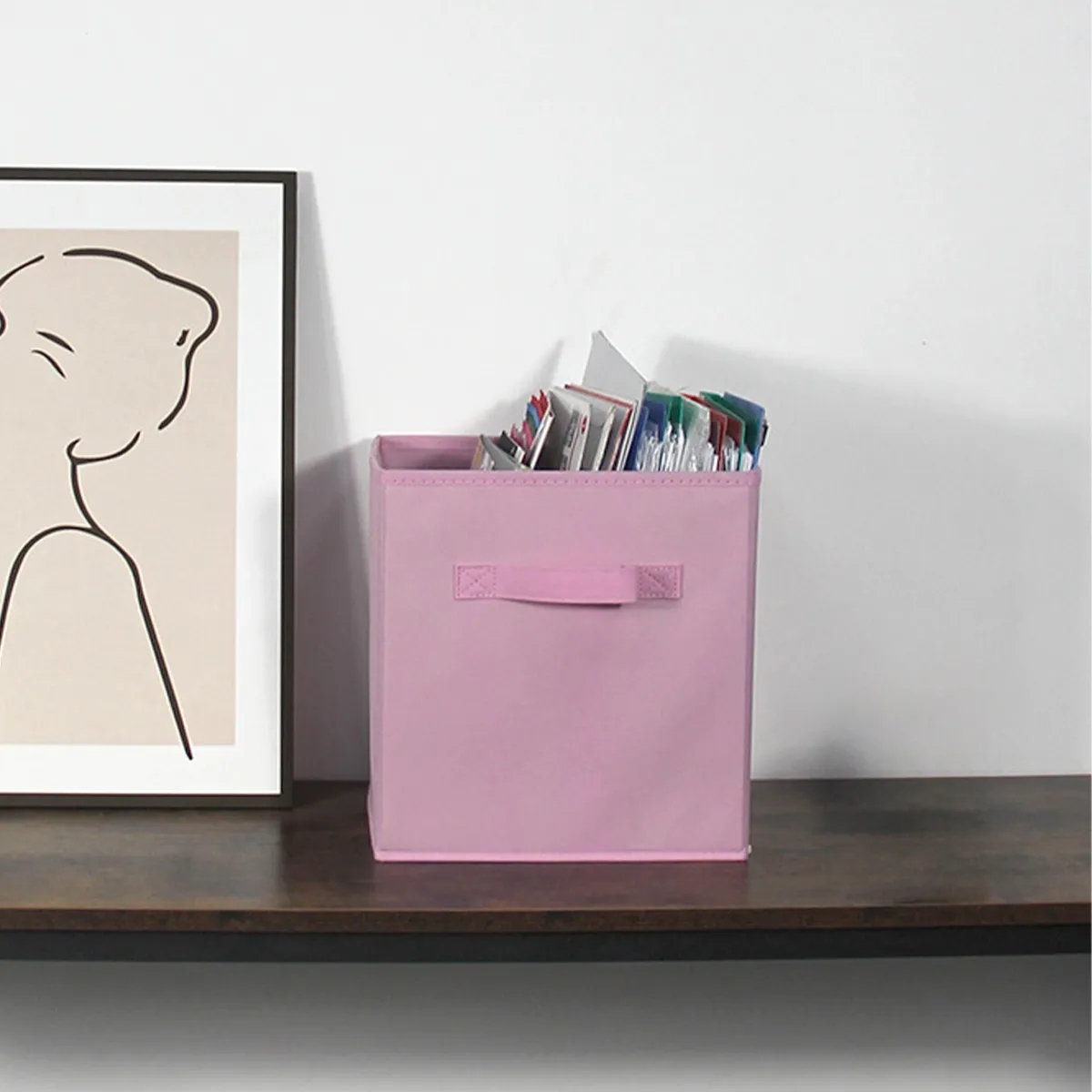 21L Foldable Fabric Storage Box Cube Drawer Folding Wardrobe 11