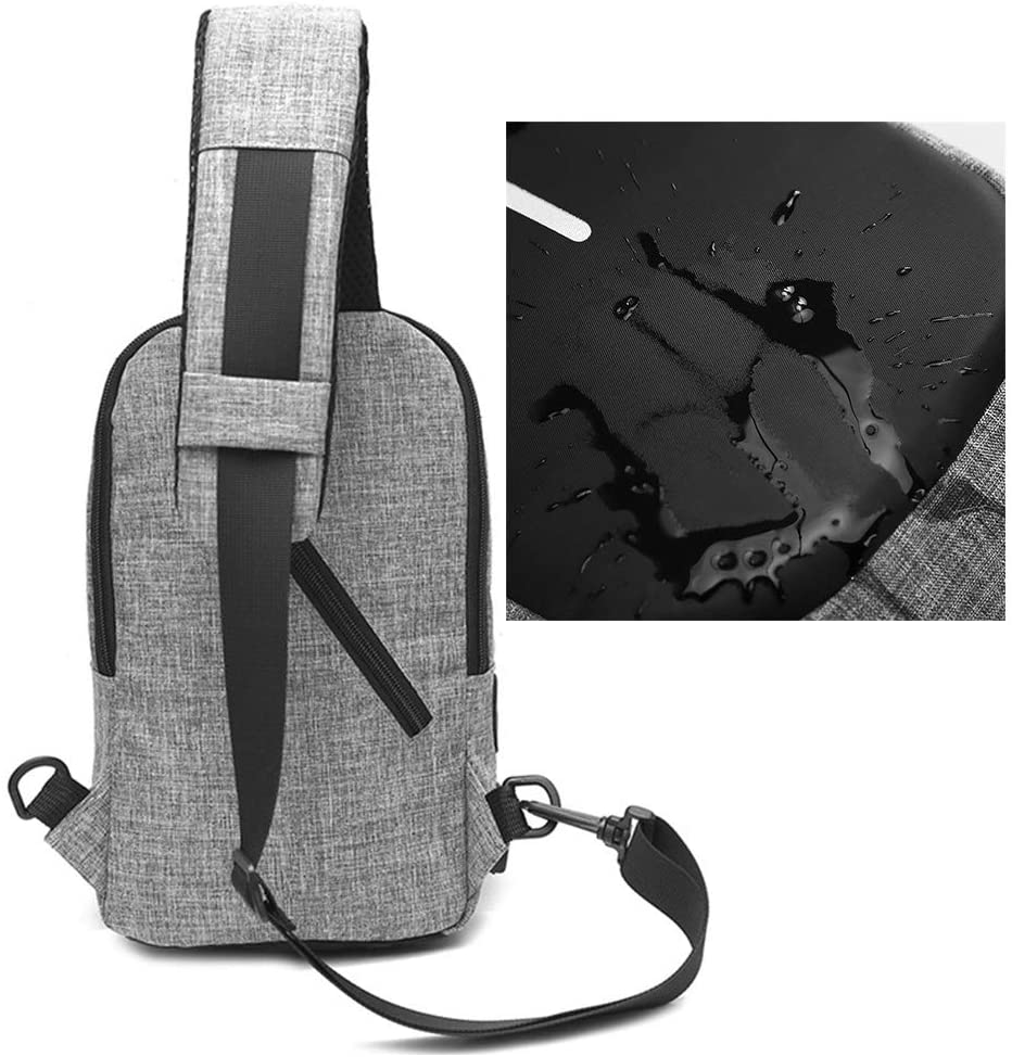 Multi Pockets Chest Bag With USB Charging Port 2