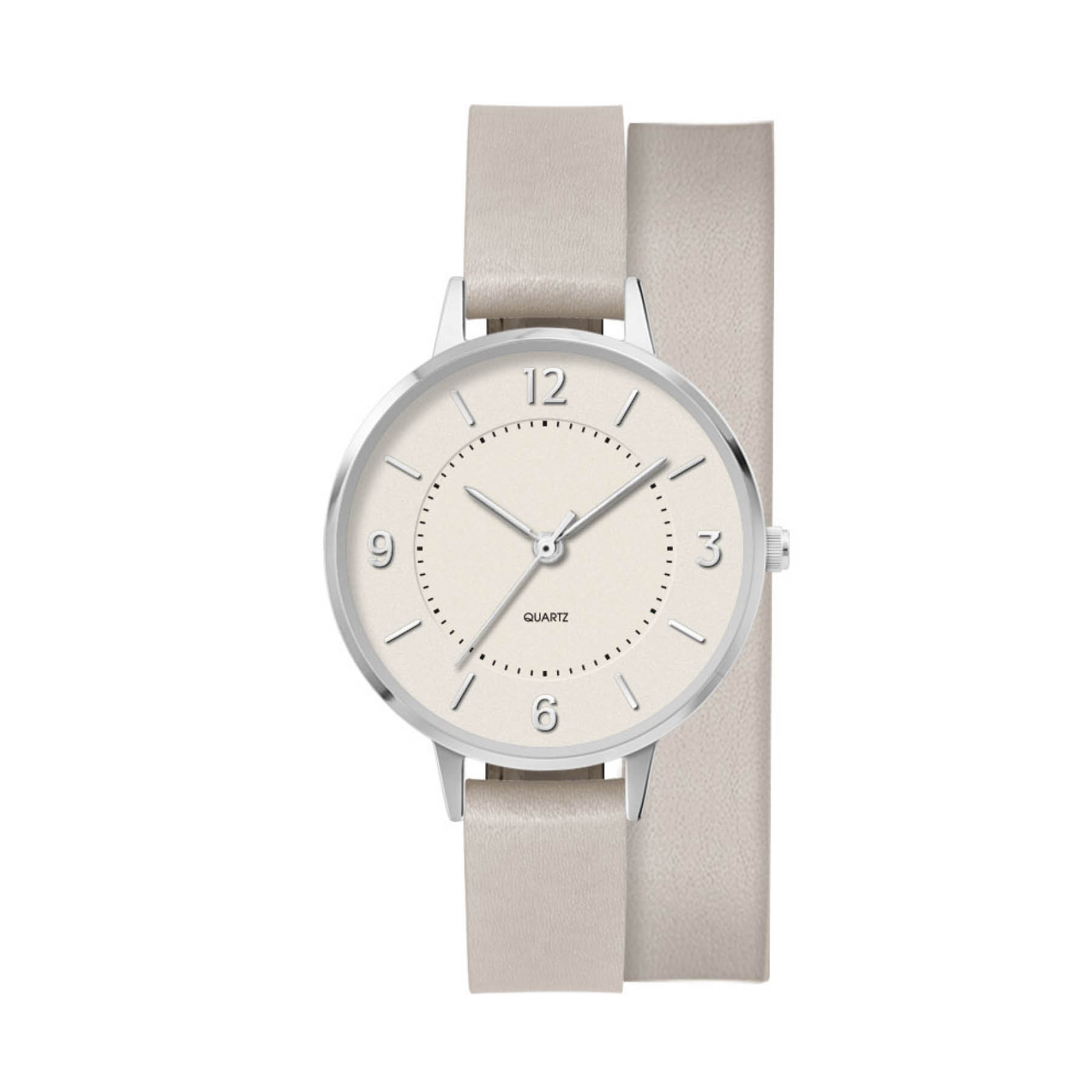 34MM, SILVER METAL CASE, 3-HAND MVT 4