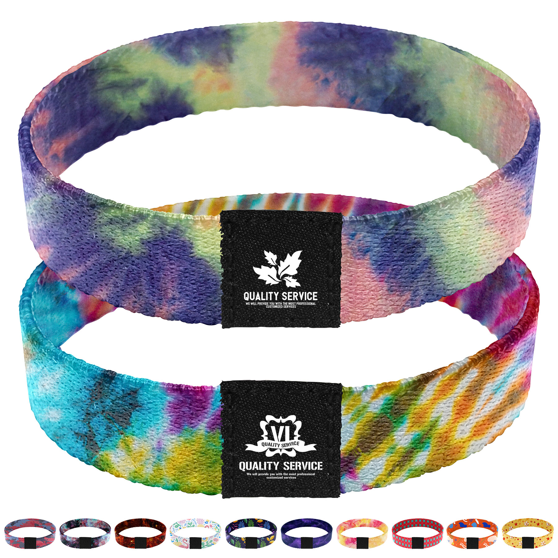 5/8'' Sublimation Elastic Polyester Wristband With Woven Label 11