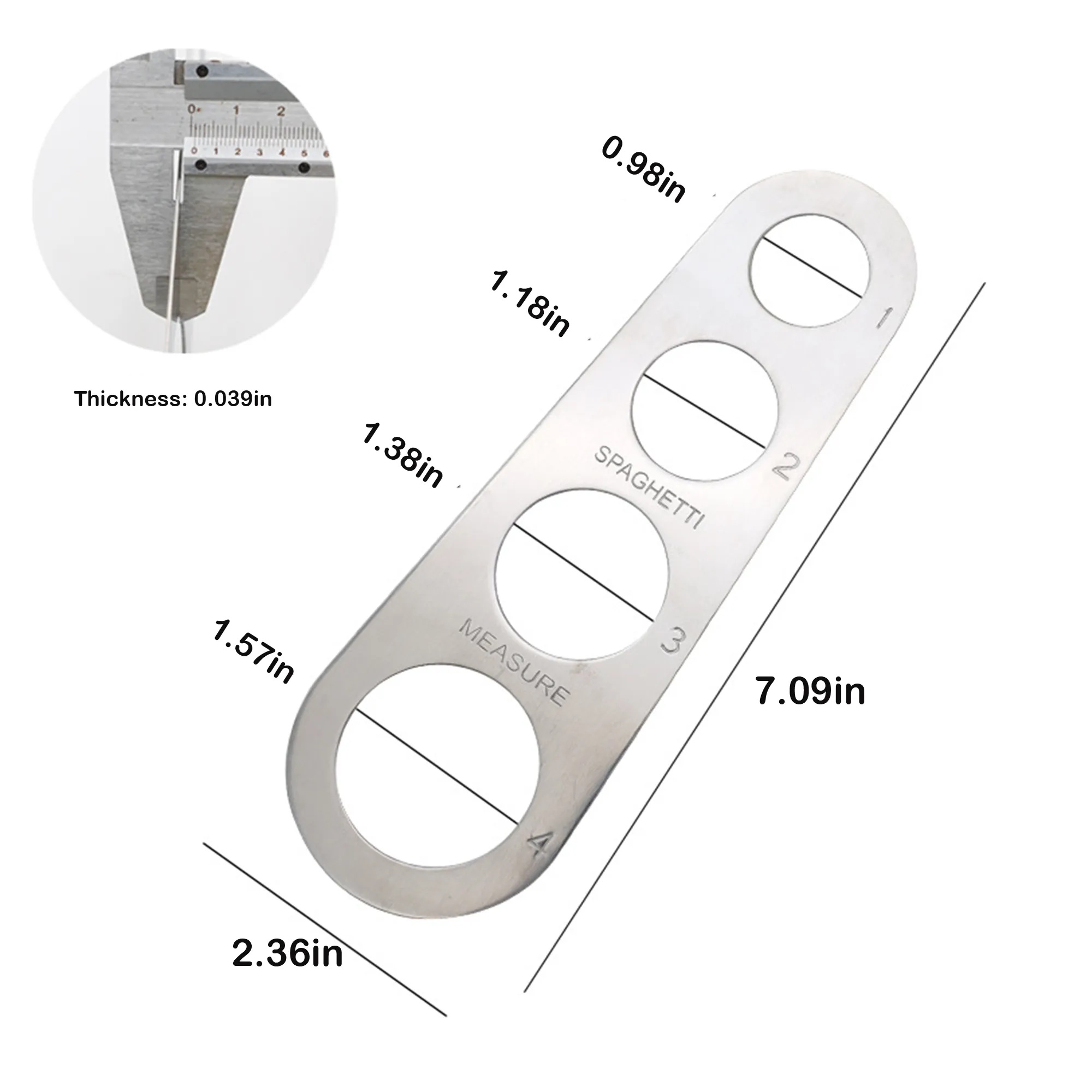 Stainless steel spaghetti measuring tool 3
