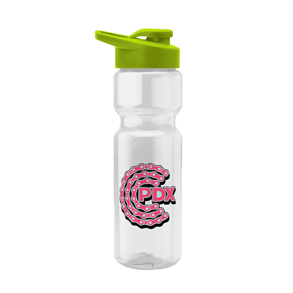 Blazer 28oz Transparent Bike Bottle w/Drink-thru Lid 2