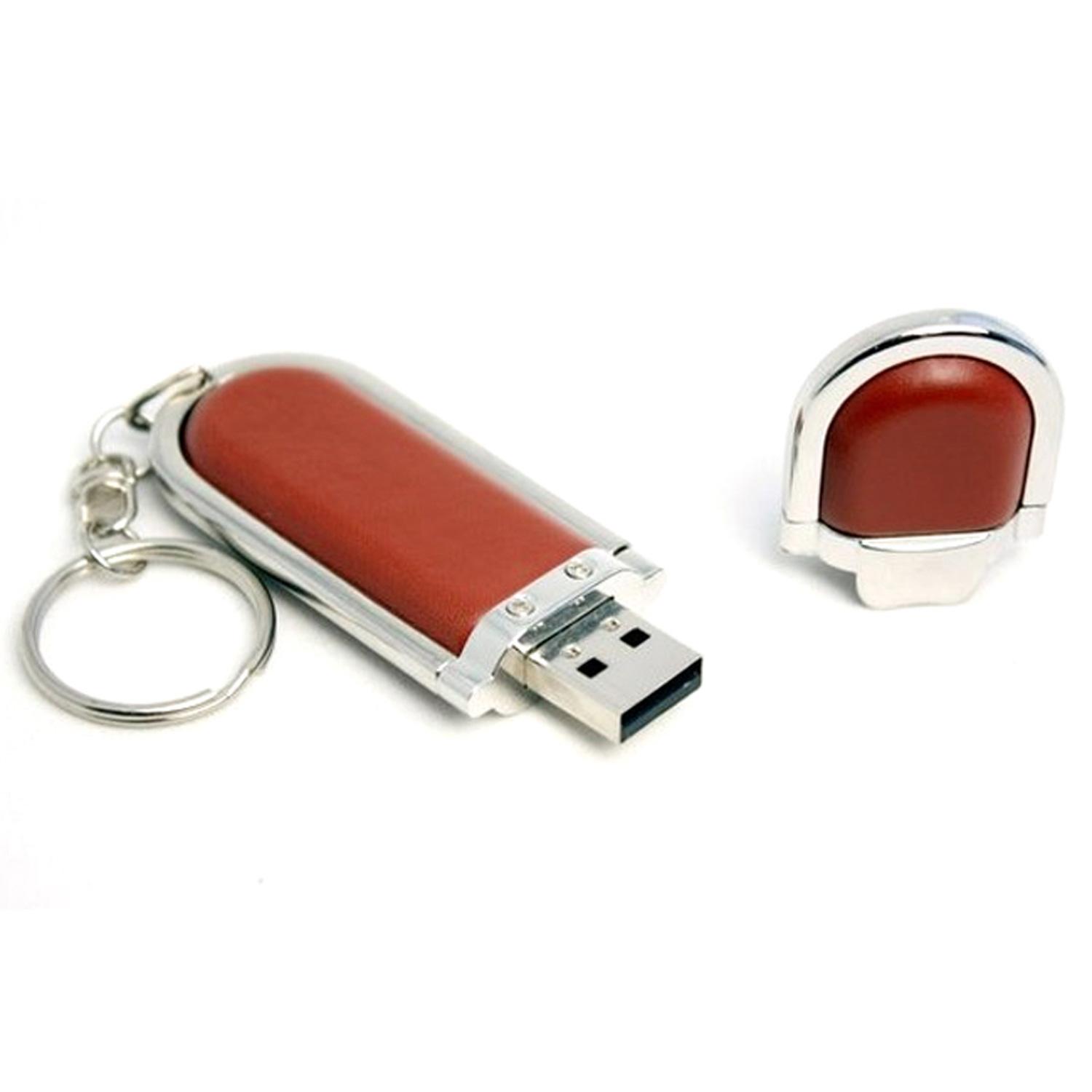 Nez Leather USB Drive with Keychain 2