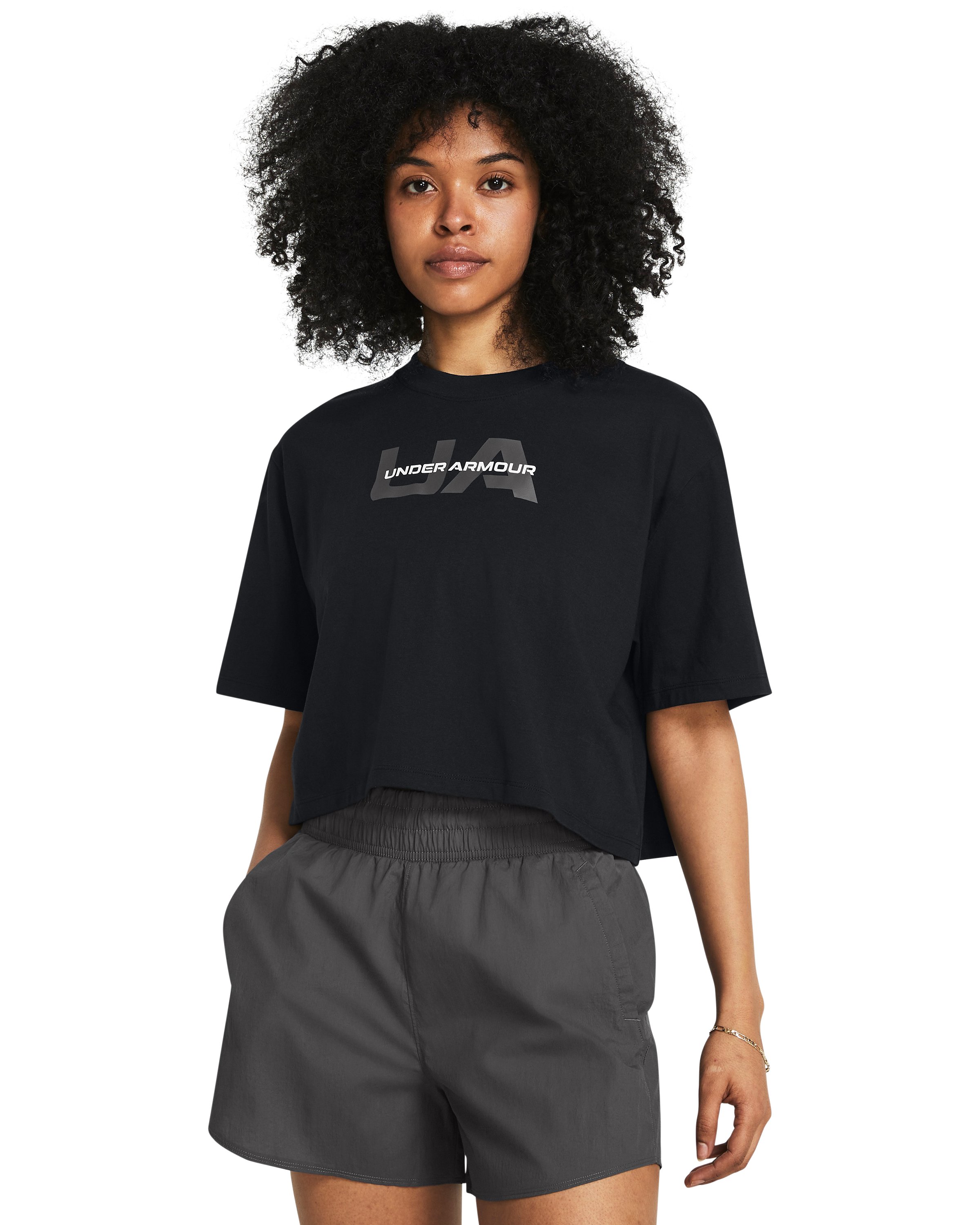 UA Boxy Crop Branded Women's Short Sleeve 3