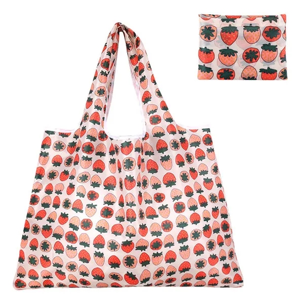 Full Color Jumbo Reusable Foldable Grocery Bags 9