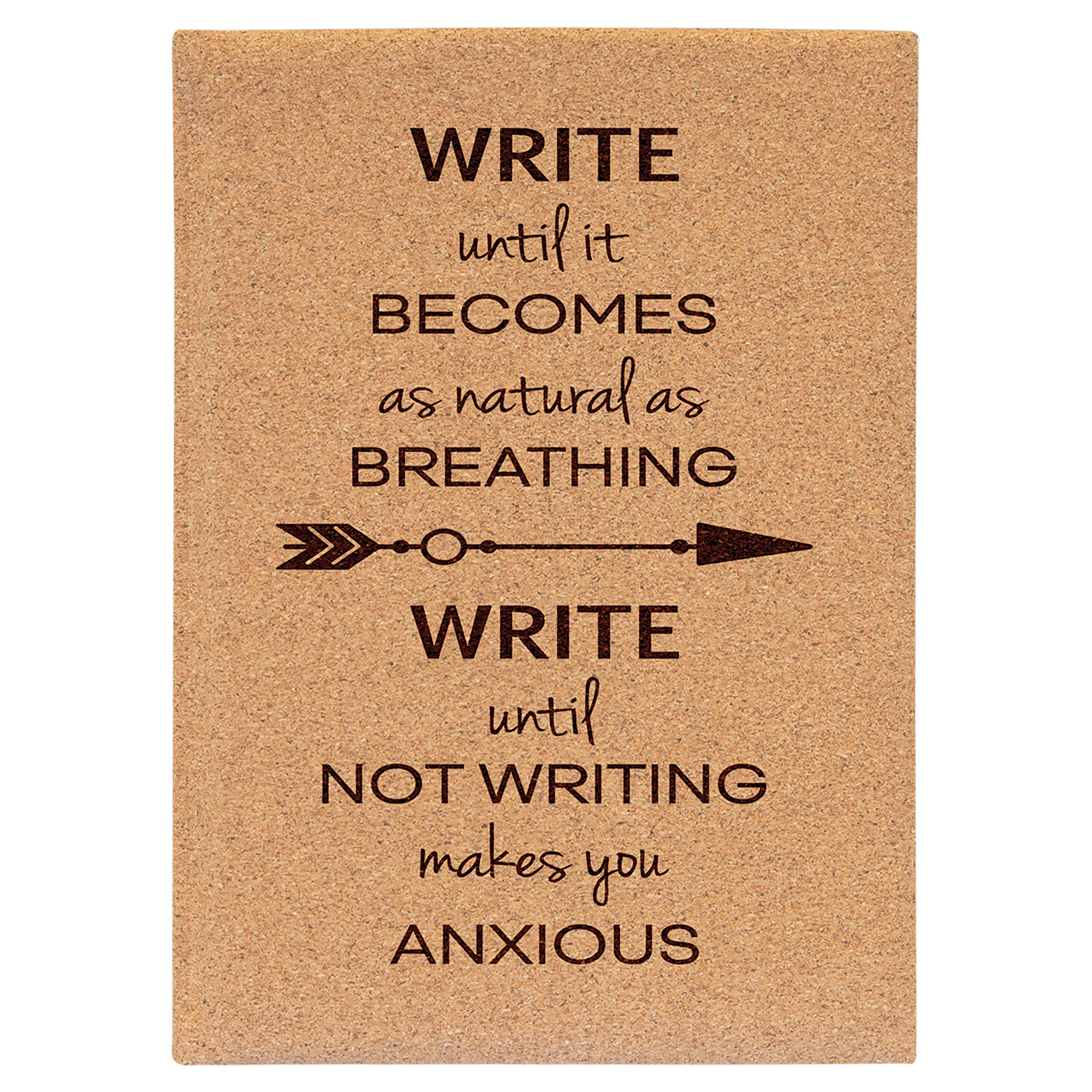 Laser Engraved Leatherette Unlined Journal (7"x 9.75") 12