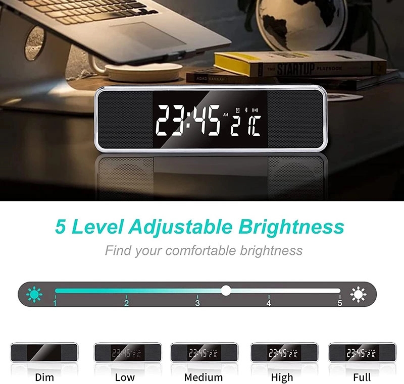 Fast Wireless Charging Alarm Clock With Bluetooth Speaker 1