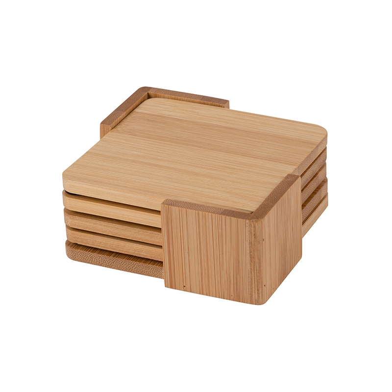 Brandon IV 4-Piece Bamboo Coaster Set 19