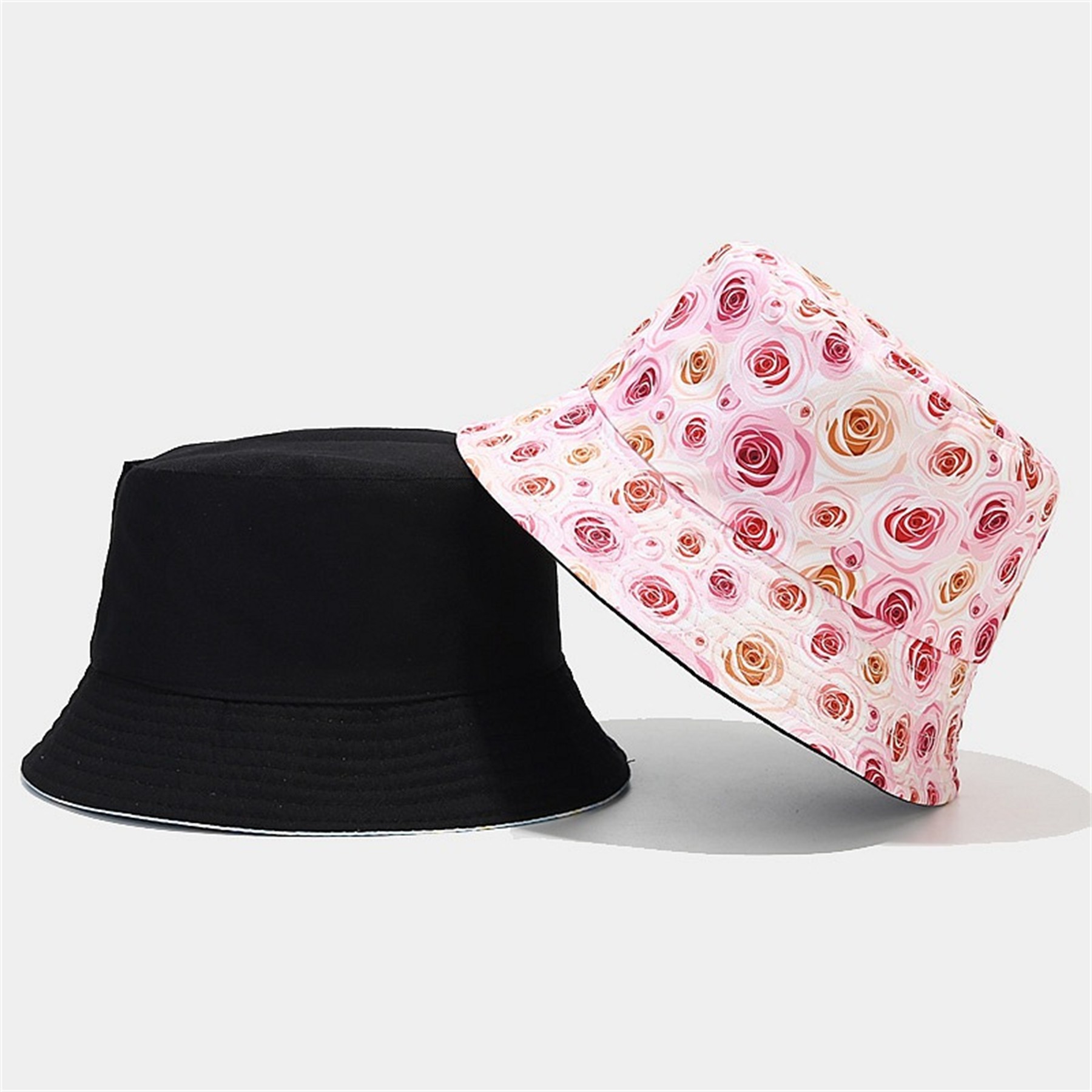 Reversible Cotton Small Flower Pattern Bucket Hat 6