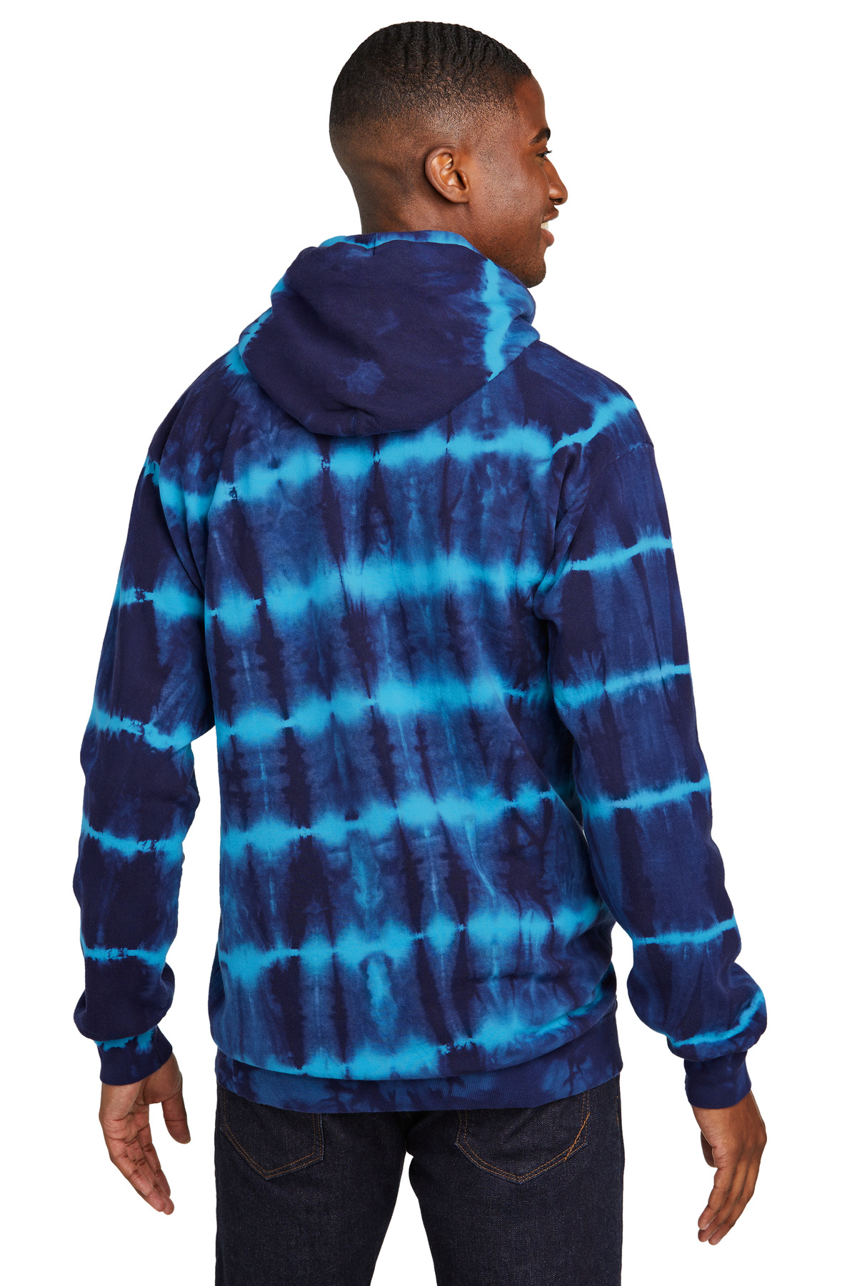 Port & Co Allover Stripe Tie-Dye Fleece PC143 15