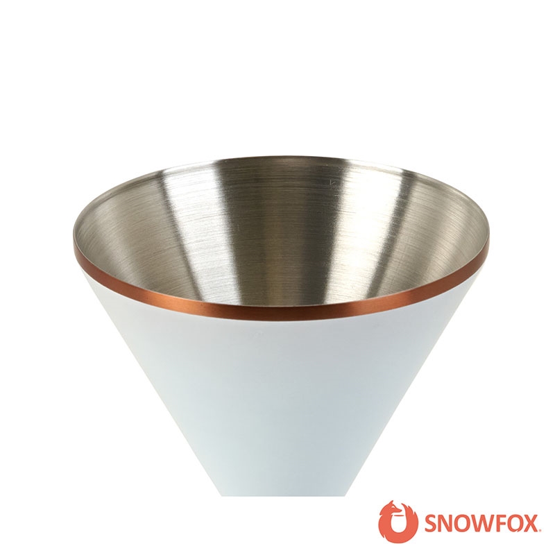 Snowfox® 8 oz. Double Wall Steel Stemmed Martini Glass 24