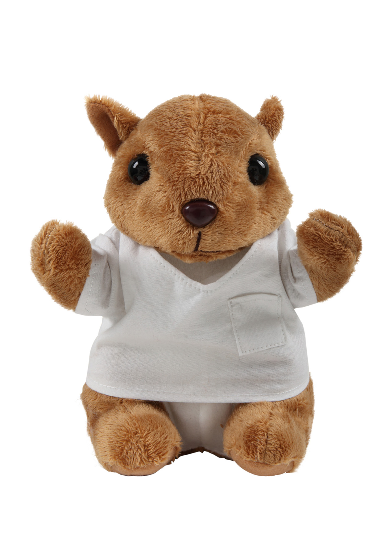 soft plush Squirrel with doctor jacket