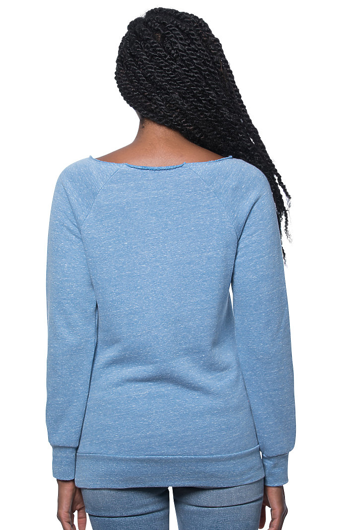 Women's eco Triblend Fleece Raglan w/Pouch Pocket 2