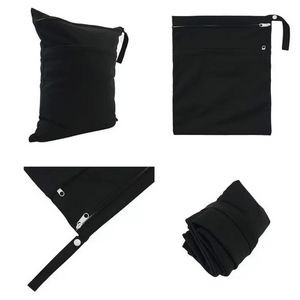 Wet Dry Bags with Two Zippered Pockets for Baby Diapers 3