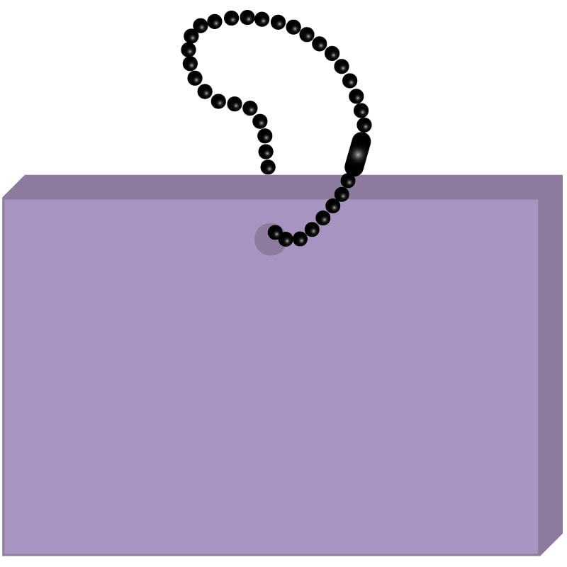 Rectangle Key Tag 9