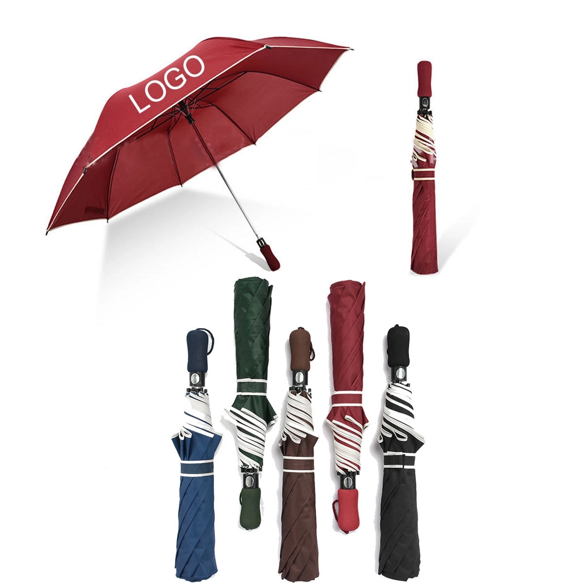 Two-fold Super Big 56" Golf Automatic Travel Umbrella 2