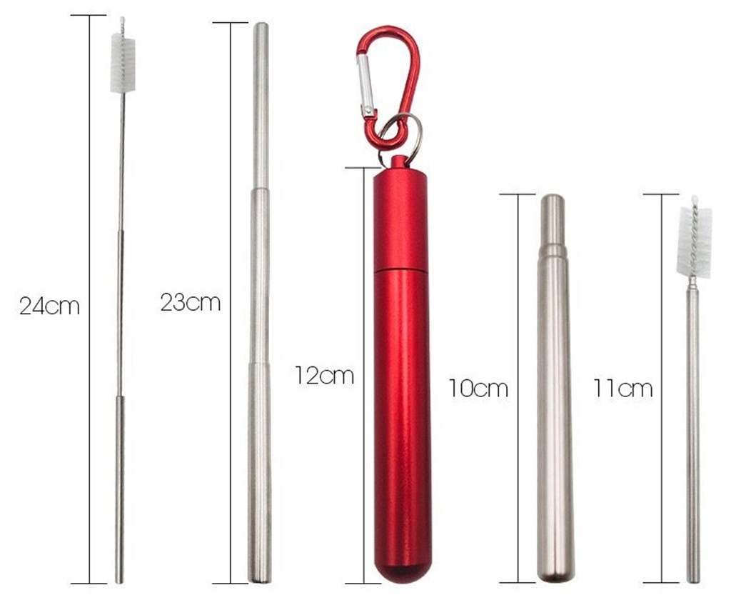 Reusable Metal Collapsible Stainless Steel Straw 11